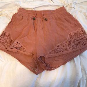 muted peach comfy BP. shorts sz S